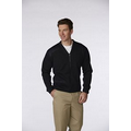 Unisex Fleece-Lined Zip-Front V-Neck Commando Cardigan